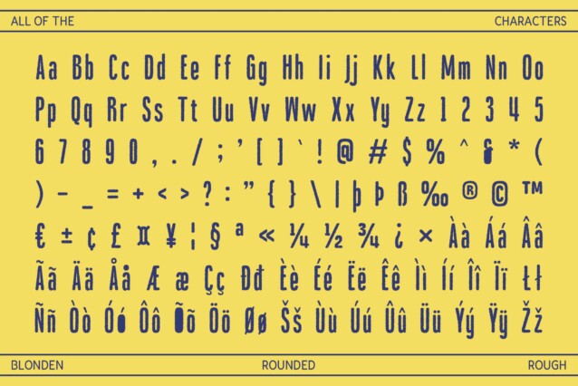 Blonden Rounded Rough Font preview image 5