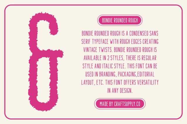 Bondie Rounded Rough Font preview image 2