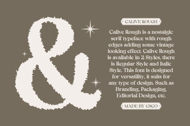 Calive Rough Font preview image 2