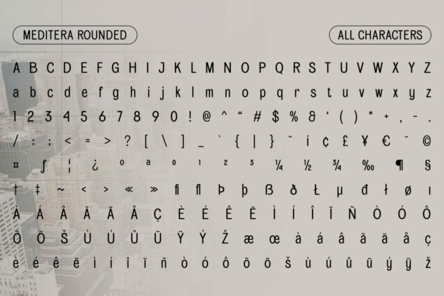 Meditera Rounded Font preview image 5
