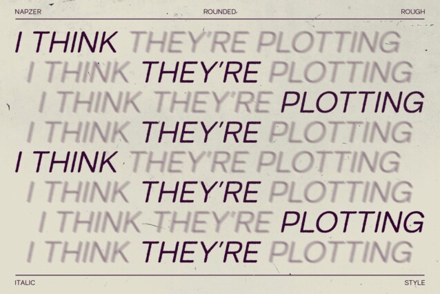 Napzer Rounded Rough Font preview image 2