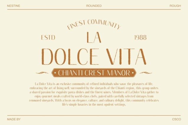 Nestine Rounded Rough Font preview image 3