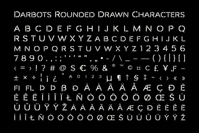 Darbots Rounded Drawn Font preview image 5
