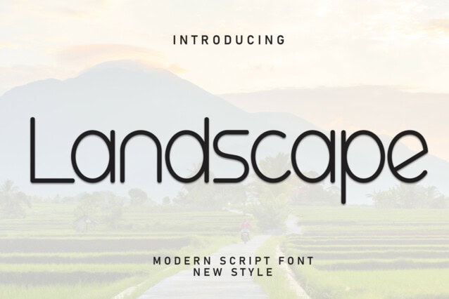 Landscape Display Font