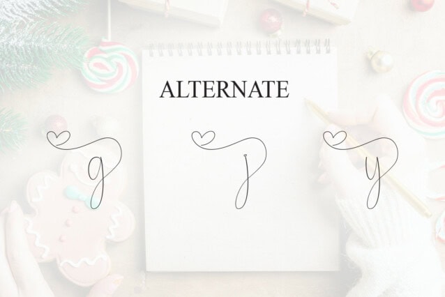 Diary Christmas Script Font preview image 5