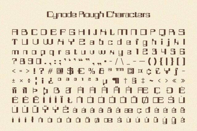 Cynode Rough Font preview image 5