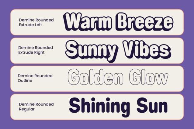 Demine Rounded 3D Font preview image 3