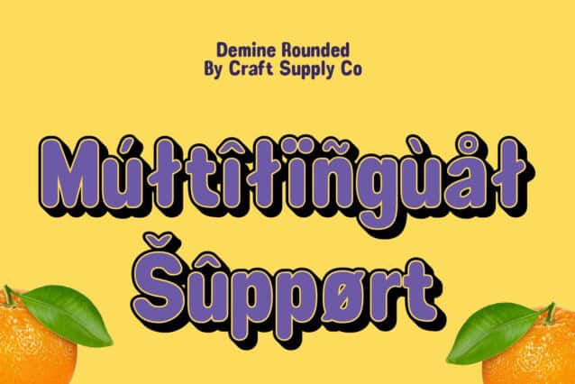 Demine Rounded 3D Font preview image 4