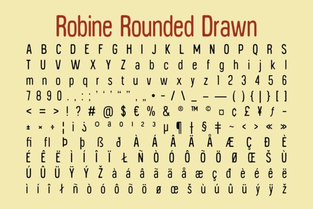 Robine Rounded Drawn Font preview image 5