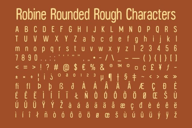 Robine Rounded Rough Font preview image 5