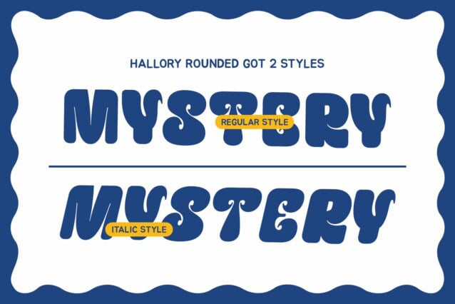 Hallory Rounded Font preview image 2