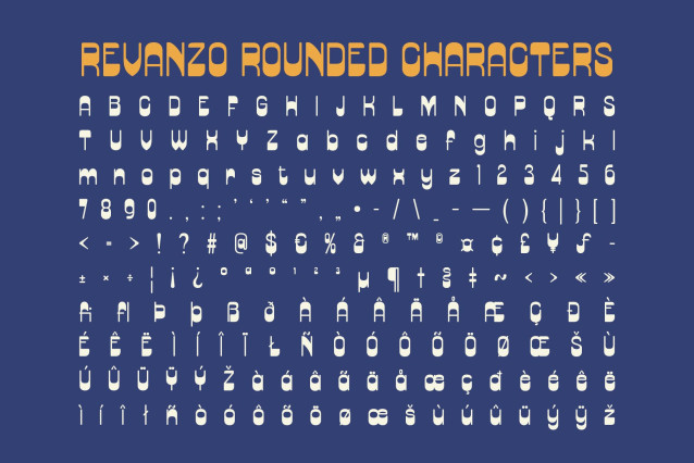 Revanzo Rounded Font preview image 5