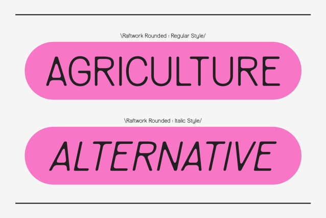 Raftwork Rounded Font preview image 2