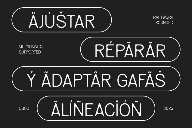 Raftwork Rounded Font preview image 4