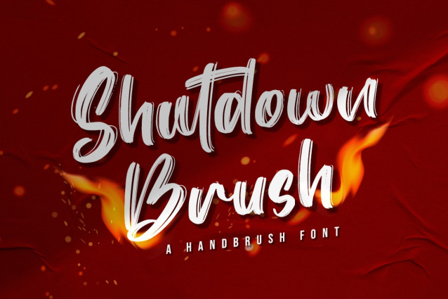Shutdown Brush Font