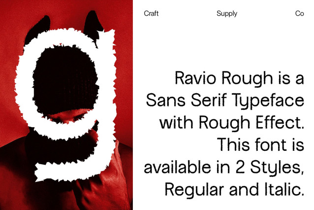 Ravio Rough Font preview image 2