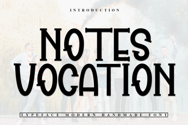 Notes Vocation Script Font