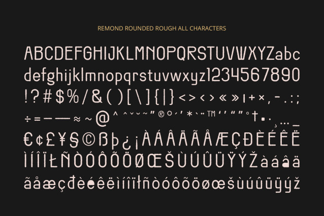 Remond Rounded Rough Font preview image 5