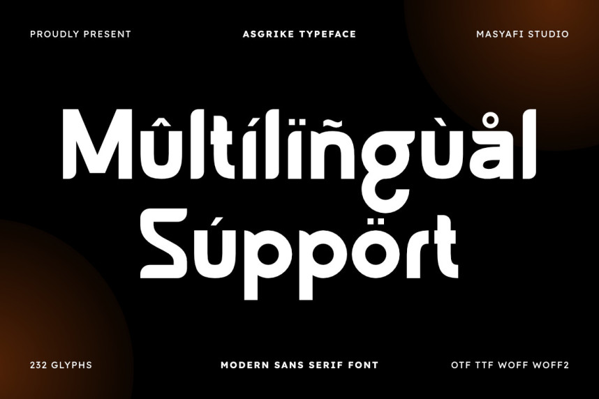 Asgrike Modern Sans Serif Font preview image 3