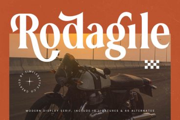 Rodagile - Modern Display Serif Font