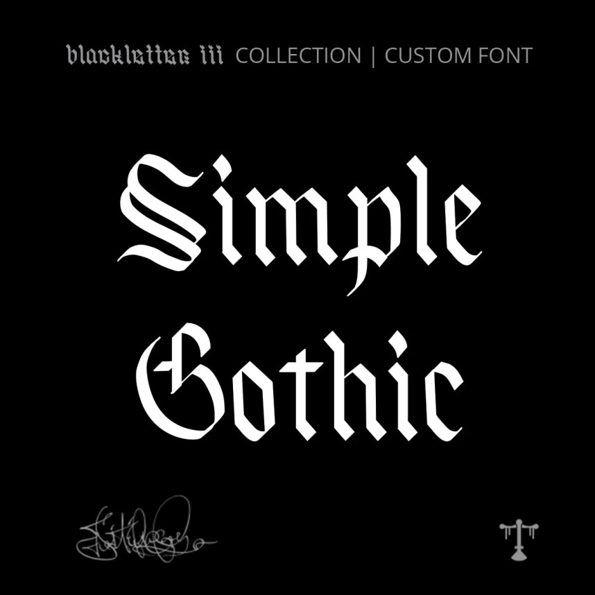 Simple Gothic Font