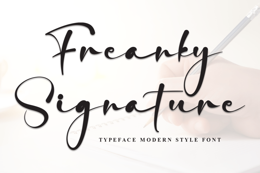 Freanky Signature Style Script Font