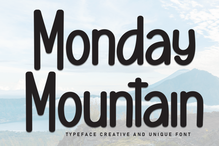 Monday Mountain - Creative And Unique Font