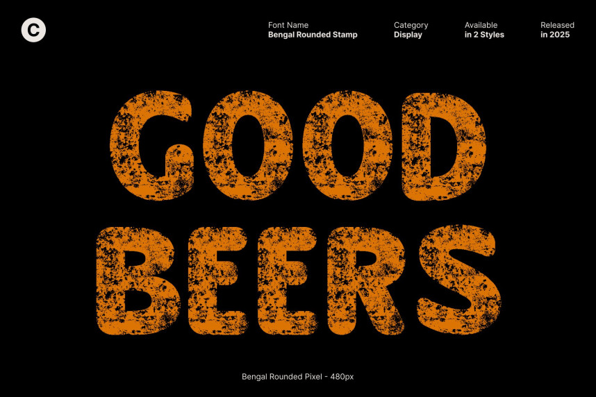 Bengal Rounded Stamp Font preview image 2