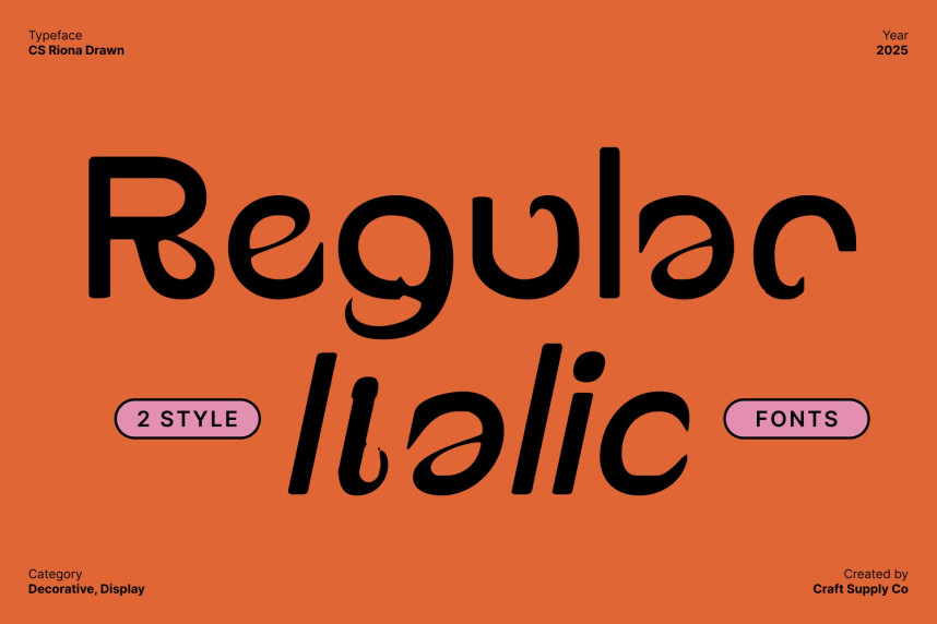 CS Riona Drawn Font preview image 3