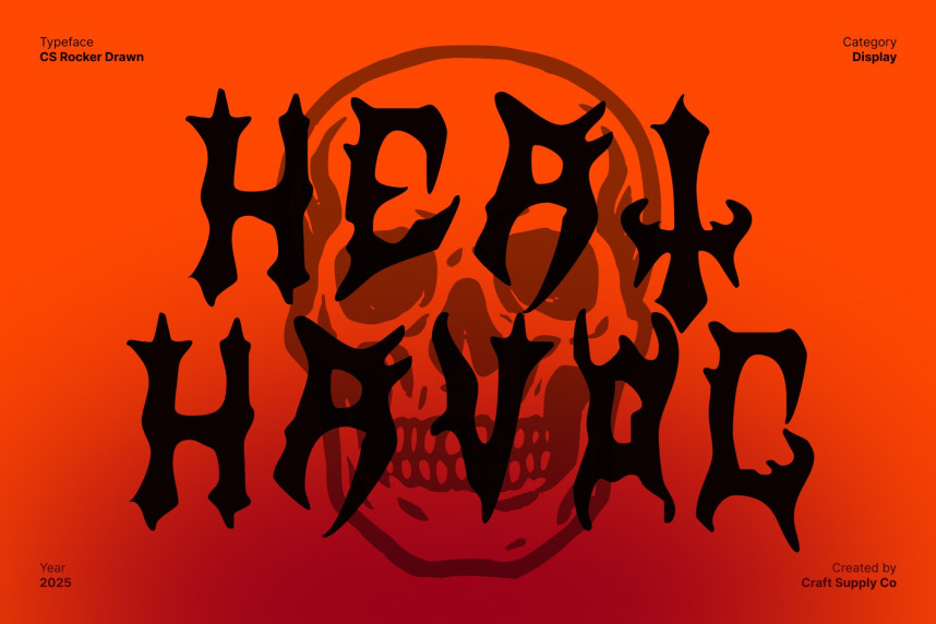 CS Rocker Drawn Font preview image 2