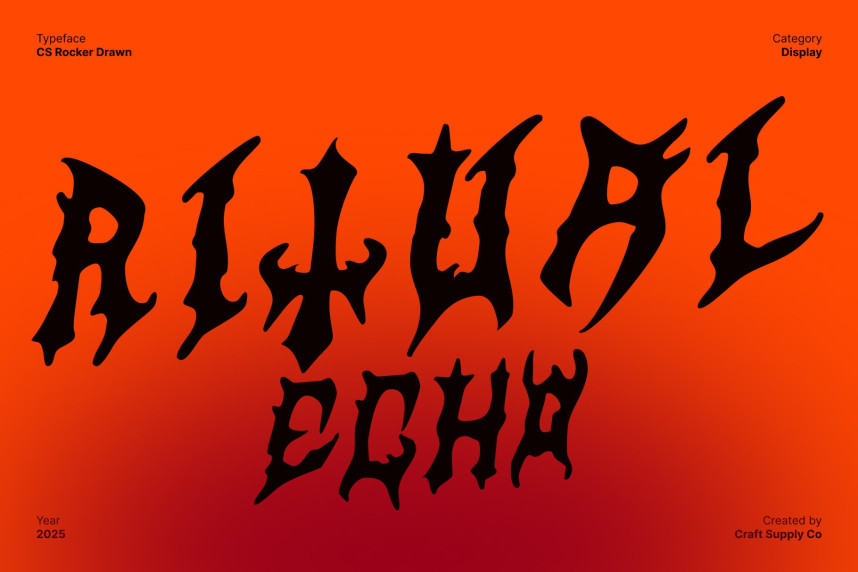 CS Rocker Drawn Font preview image 3