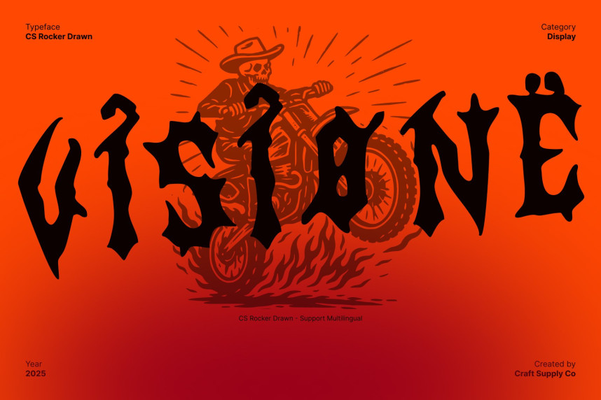 CS Rocker Drawn Font preview image 4
