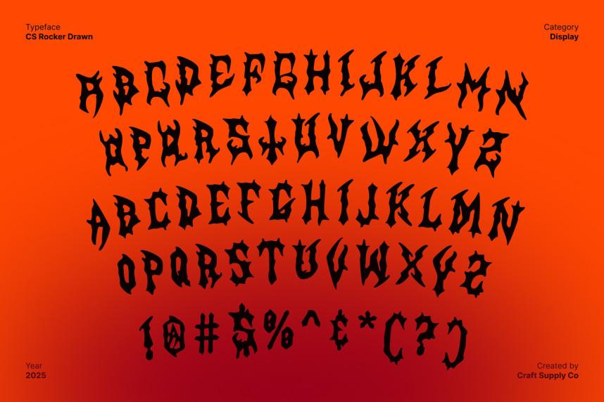 CS Rocker Drawn Font preview image 5