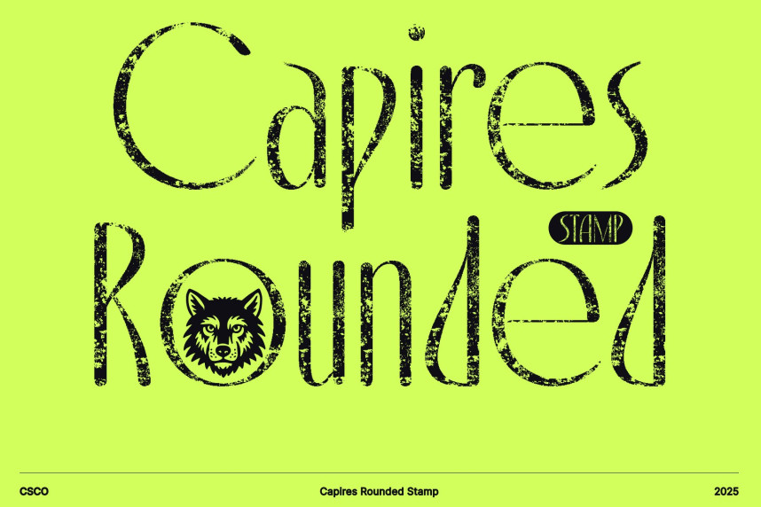 Capires Rounded Stamp Font
