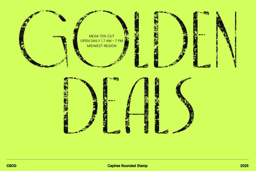 Capires Rounded Stamp Font preview image 2