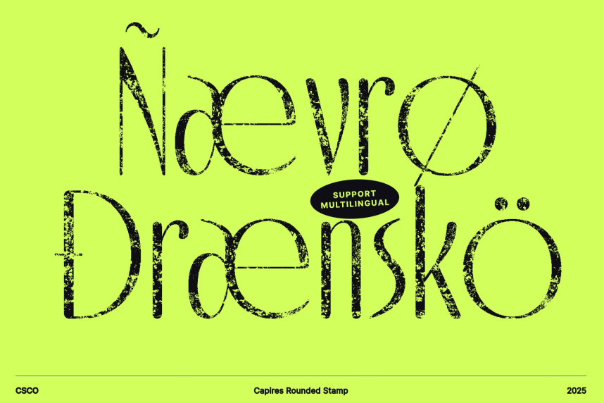 Capires Rounded Stamp Font preview image 4