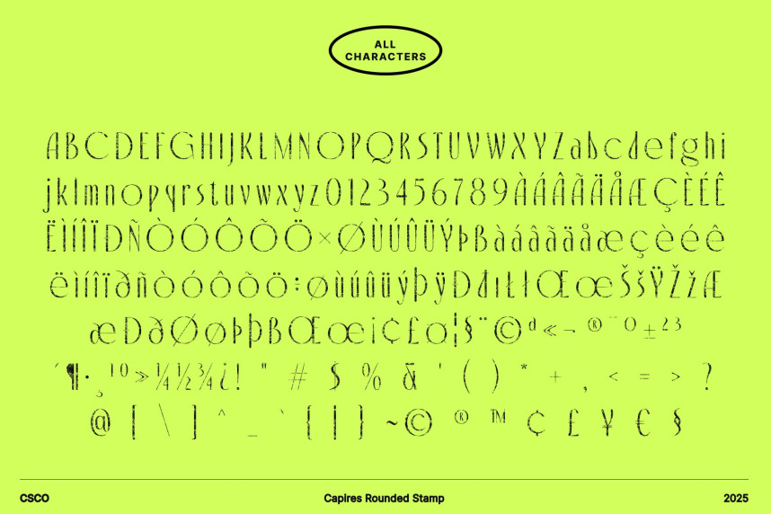 Capires Rounded Stamp Font preview image 5