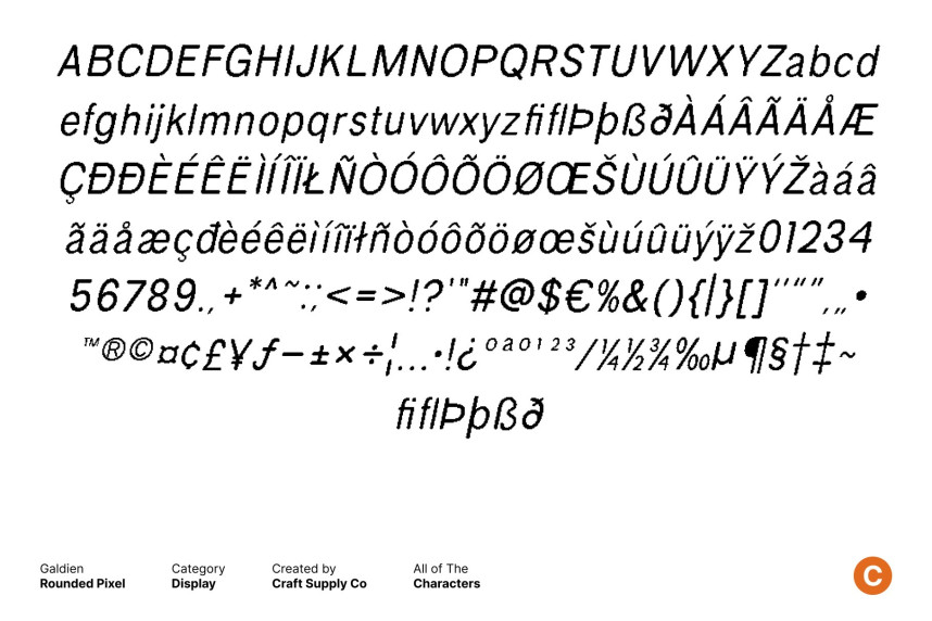Galdien Rounded Pixel Font preview image 5