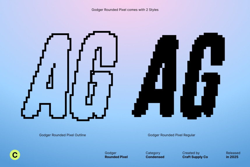 Godger Rounded Pixel Font preview image 3