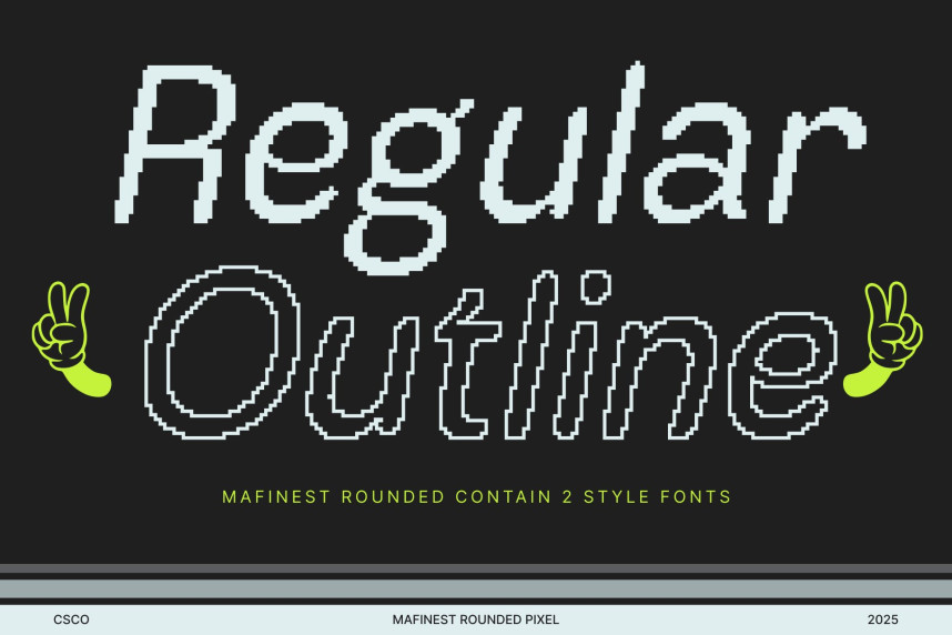 Mafinest Rounded Pixel Font preview image 3