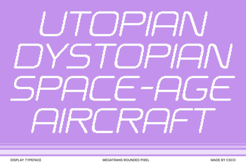 Megatrans Rounded Pixel Font preview image 2