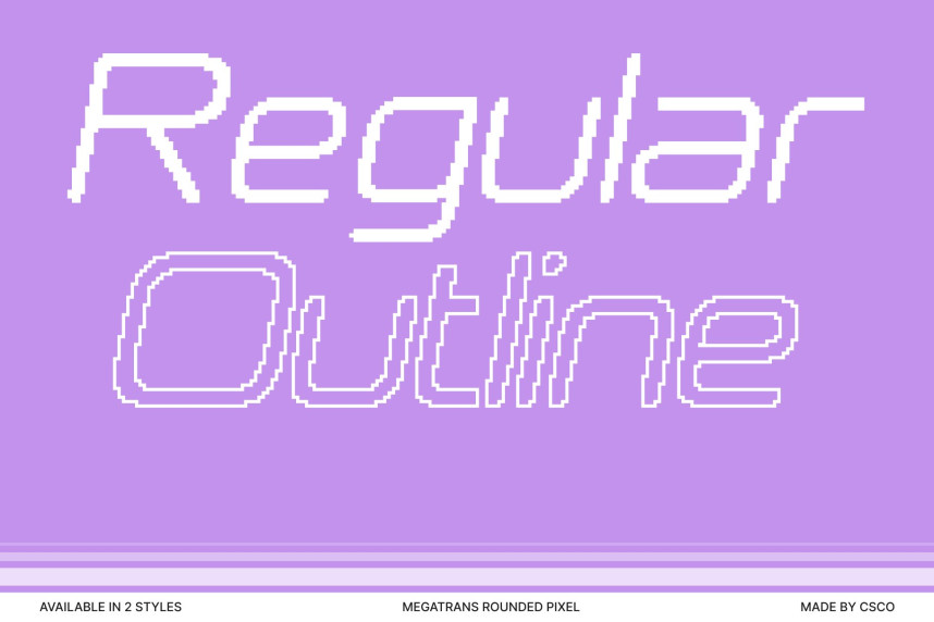 Megatrans Rounded Pixel Font preview image 3