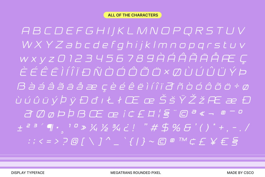 Megatrans Rounded Pixel Font preview image 5