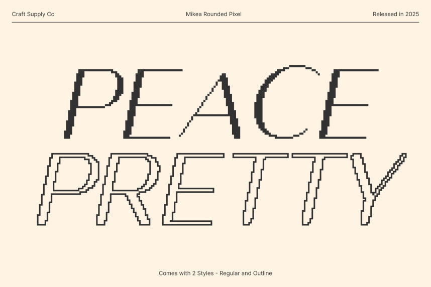 Mikea Rounded Pixel Font preview image 3