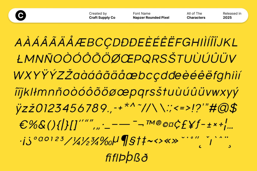 Napzer Rounded Pixel Font preview image 5