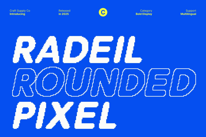 Radeil Rounded Pixel Font