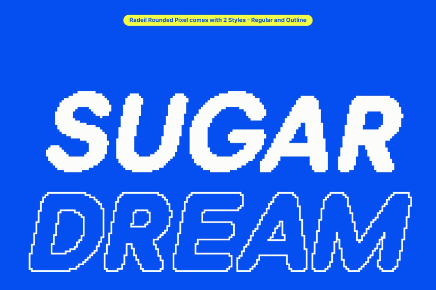 Radeil Rounded Pixel Font preview image 3