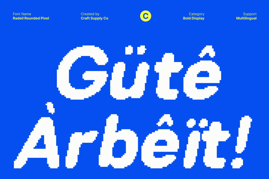 Radeil Rounded Pixel Font preview image 4