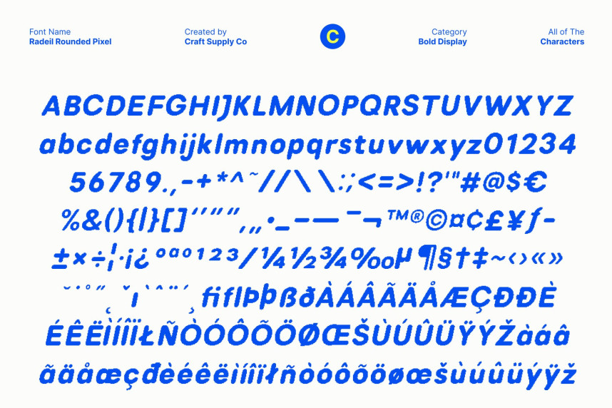 Radeil Rounded Pixel Font preview image 5