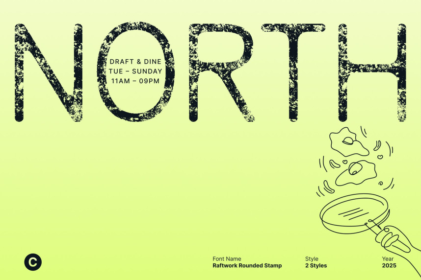 Raftwork Rounded Stamp Font preview image 2